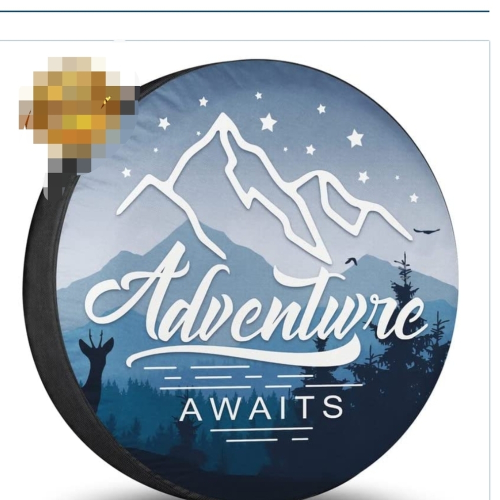 New! Universal Spare tire cover decorative camper jeep Mountain Adventure